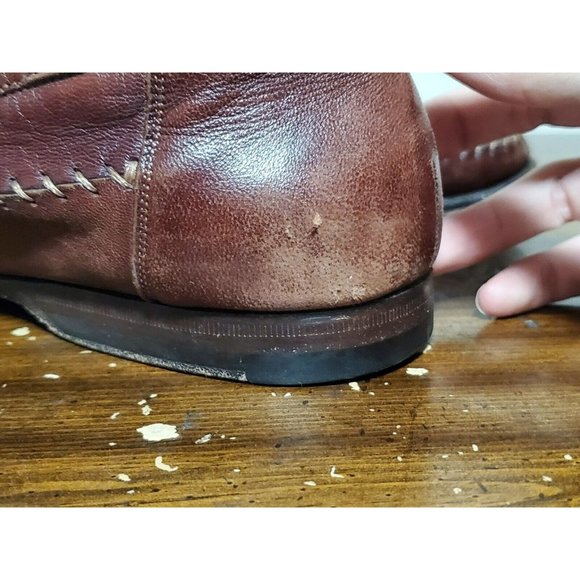 Santoni Tassel Loafers Lizard Skin Accent Men\'s Size 10.5 D Brown 42162050‎ main image 6